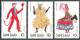 St Lucia 803-805,806,MNH.Ni 810-812,Bl.44. Christmas 1985.Masquerade Figures,Art - St.Lucie (1979-...)