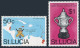 St Lucia 403-404,404a,MNH.Michel 396-397,Bl.9. World Cricket Cup,1976.Map. - St.Lucie (1979-...)
