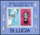 St Lucia 403-404,404a,MNH.Michel 396-397,Bl.9. World Cricket Cup,1976.Map. - St.Lucia (1979-...)