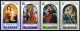 St Lucia 409-412, 413, MNH. Christmas 1976. Lorenzo Costa, Murillo, Isenbrandt. - St.Lucie (1979-...)