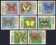 St Vincent Gren 661-670,MNH.Michel 664-671,Bl.46-47. Butterflies 1989.Flowers. - St.Vincent (1979-...)