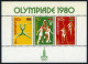 Surinam 552-556, 556a Sheet, MNH. Michel 905-909, Bl.25. Olympics Moscow-1980. - Surinam