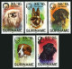Surinam B231-B235, B233a, MNH. Mi 738-742,Bl.17. Dogs 1976. Pekingese,Dachshund, - Surinam