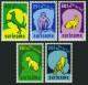 Surinam B241-B245, B243a Sheet, MNH. Mi 794-798,Bl.20. Dog, Monkey,Rabbit,Parrot - Surinam