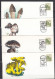 10 Enveloppes 1992 CHAMPIGNONS - MUSHROOMS - Cachets Illustrees - Pilze