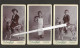 LOT DE 3 C.D.V.-LINSKENS-GRAFE-TIRLEMONT-SURREALISME-PHOTO-MONTAGE-MEME-GARCON-PETIT CHEVAL-CHAPEAU-VOYEZ 2 SCANS - Identifizierten Personen