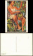Künstlerkarte Gemälde DÄHN (geb. 1908) Birnenpflückerin 1970 - Peintures & Tableaux