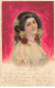 N°23915 - Fantaisie - Art Nouveau -Jeune Femme Avec Des Roses Dans Les Cheveux - Femmes