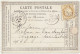 FRANCE - 1874 (13/7) Cérès 15c Obl. GC 4261 Sur CP Précurseur De VILLENEUVE-SUR-LOT (Lot-&-Garonne) à LIGUGÉ - 1849-1876: Klassik