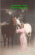 R420765 A Woman With Two Horses. Ettlinger Brown Toned Art Studies Series No. 20 - World