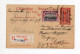 !!! ENTIER RECO DU CONGO BELGE SURCH EST AFRICAIN ALLEMAND OCCUPATION BELGE CACHET DE KIGOMA DE 1918 - Covers & Documents