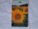 SCHLUMBERGER PRISMIC CARTE TEST SANS PUCE WITHOUT CHIP TOURNESOL SUNFLOWER SUPERBE - Cartes De Salon Et Démonstration