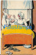 228992 ART ARTE HUMOR THE WOMAN ANGRY WITH THE HUSBAND IN BED POSTAL POSTCARD - Non Classés
