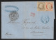 Martinique 1872 Lettre Entière Avec N°9 Et 13 Oblitéré De St Pierre. - Storia Postale