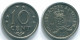 10 CENTS 1971 NIEDERLÄNDISCHE ANTILLEN Nickel Koloniale Münze #S13449.D.A - Niederländische Antillen