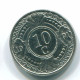 10 CENTS 1991 NETHERLANDS ANTILLES Nickel Colonial Coin #S11340.U.A - Niederländische Antillen