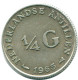 1/4 GULDEN 1965 ANTILLES NÉERLANDAISES ARGENT Colonial Pièce #NL11424.4.F.A - Netherlands Antilles