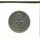 20 FORINT 1985 HUNGRÍA HUNGARY Moneda #AR585.E.A - Hongrie