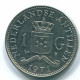 1 GULDEN 1971 ANTILLES NÉERLANDAISES Nickel Colonial Pièce #S11937.F.A - Nederlandse Antillen