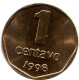 1 CENTAVO 1998 ARGENTINIEN ARGENTINA Münze UNC #M10121.D.A - Argentina