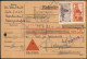 Deutsche Abstimmungsgbiete Saargebiet Nachnahmepaketkarte über 93 Fr. 20 Ct. 1934 Nach Merzig - Covers & Documents