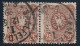 Paar Mit MiNr. 43 PF III Und 43, Linke Marke Mit Plattenfehler "Einbruch In Das Markenbild Mitte Unten Unter Der Rechten - Used Stamps