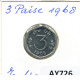 3 PAISE 1968 INDE INDIA Pièce #AY726.F.A - Inde