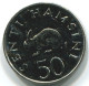 50 SENTI 1990 TANZANIA UNC Rabbit Moneda #W10985.E.A - Tanzanie