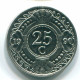 25 CENTS 1990 ANTILLAS NEERLANDESAS Nickel Colonial Moneda #S11274.E.A - Netherlands Antilles
