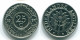 25 CENTS 1990 ANTILLAS NEERLANDESAS Nickel Colonial Moneda #S11274.E.A - Nederlandse Antillen