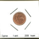 1 CENT 2008 CHIPRE CYPRUS Moneda #AS474.E.A - Chypre