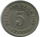 5 PFENNIG 1908 A ALEMANIA Moneda GERMANY #DB182.E.A - 5 Pfennig