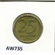 25 AGOROT 1975 ISRAEL Pièce #AW735.F.A - Israël