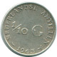 1/10 GULDEN 1963 NIEDERLÄNDISCHE ANTILLEN SILBER Koloniale Münze #NL12574.3.D.A - Nederlandse Antillen