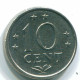 10 CENTS 1978 ANTILLES NÉERLANDAISES Nickel Colonial Pièce #S13559.F.A - Netherlands Antilles