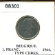 1 FRANC 1964 FRENCH Text BELGIUM Coin #BB301.U.A - 1 Franc