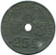 25 CENTIMES 1942 BÉLGICA BELGIUM Moneda BELGIE-BELGIQUE #AX369.E.A - 25 Cent
