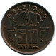 50 CENTIMES 1980 BELGIUM Coin DUTCH Text #AX372.U.A - 50 Cent