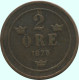 2 ORE 1875 SWEDEN Coin #AC863.2.U.A - Schweden