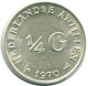 1/4 GULDEN 1970 ANTILLAS NEERLANDESAS PLATA Colonial Moneda #NL11625.4.E.A - Antilles Néerlandaises