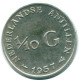 1/10 GULDEN 1957 NETHERLANDS ANTILLES SILVER Colonial Coin #NL12155.3.U.A - Nederlandse Antillen