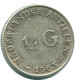 1/4 GULDEN 1963 NIEDERLÄNDISCHE ANTILLEN SILBER Koloniale Münze #NL11265.4.D.A - Antilles Néerlandaises