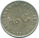 1/10 GULDEN 1966 ANTILLES NÉERLANDAISES ARGENT Colonial Pièce #NL12817.3.F.A - Antilles Néerlandaises