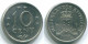 10 CENTS 1971 NIEDERLÄNDISCHE ANTILLEN Nickel Koloniale Münze #S13453.D.A - Nederlandse Antillen