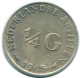 1/4 GULDEN 1965 ANTILLES NÉERLANDAISES ARGENT Colonial Pièce #NL11384.4.F.A - Netherlands Antilles