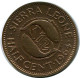 1/2 CENTS 1964 SIERBA LEONA SIERRA LEONE Moneda #AR159.E.A - Sierra Leone