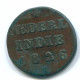 1/4 STUIVER 1826 SUMATRA NETHERLANDS EAST INDIES Copper Colonial Coin #S11668.U.A - Nederlands-Indië