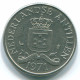 25 CENTS 1971 NIEDERLÄNDISCHE ANTILLEN Nickel Koloniale Münze #S11529.D.A - Niederländische Antillen