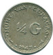 1/4 GULDEN 1947 CURACAO NEERLANDÉS NETHERLANDS PLATA Colonial #NL10831.4.E.A - Curaçao