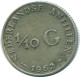 1/10 GULDEN 1962 NIEDERLÄNDISCHE ANTILLEN SILBER Koloniale Münze #NL12436.3.D.A - Netherlands Antilles